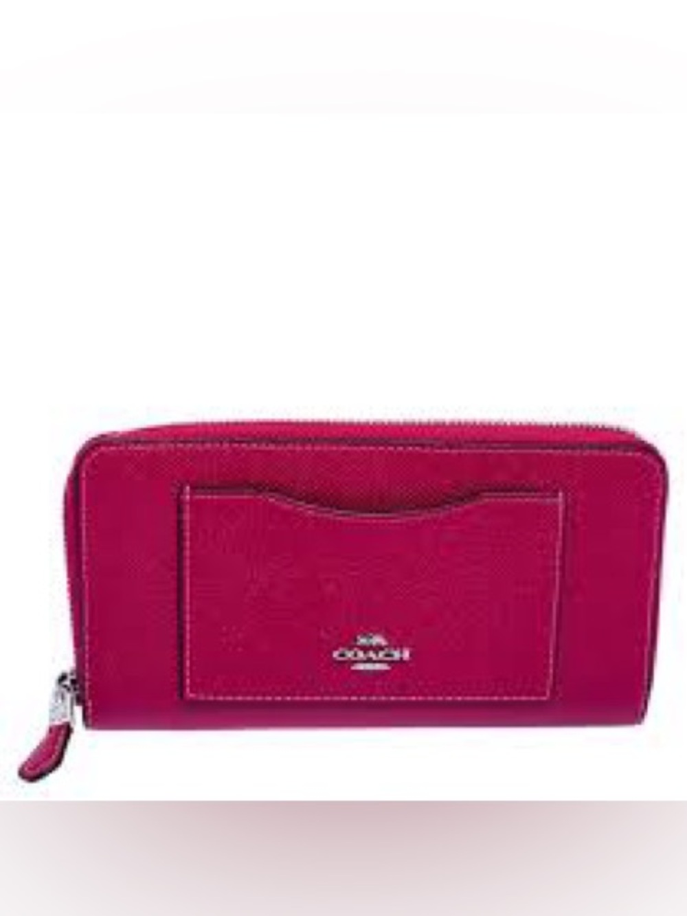 COACH, hot pink accordion zipper wallet!